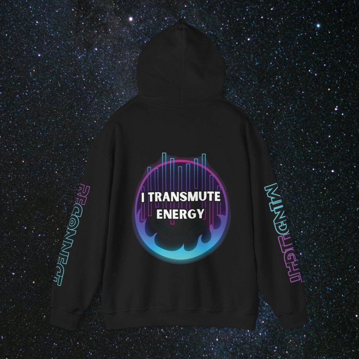 NoirAlchemy Glow - Transmute Unisex Pullover Hoodie - MindLight Apparel - NoirAlchemy Glow - Transmute Unisex Pullover Hoodie - Dark Chocolate - S -