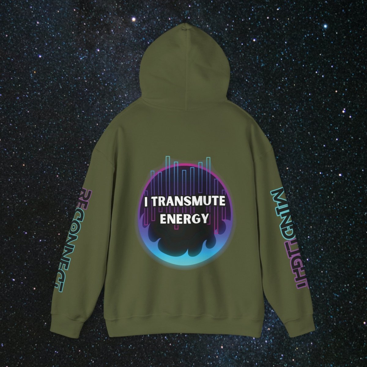NoirAlchemy Glow - Transmute Unisex Pullover Hoodie - MindLight Apparel - NoirAlchemy Glow - Transmute Unisex Pullover Hoodie - Dark Chocolate - S -