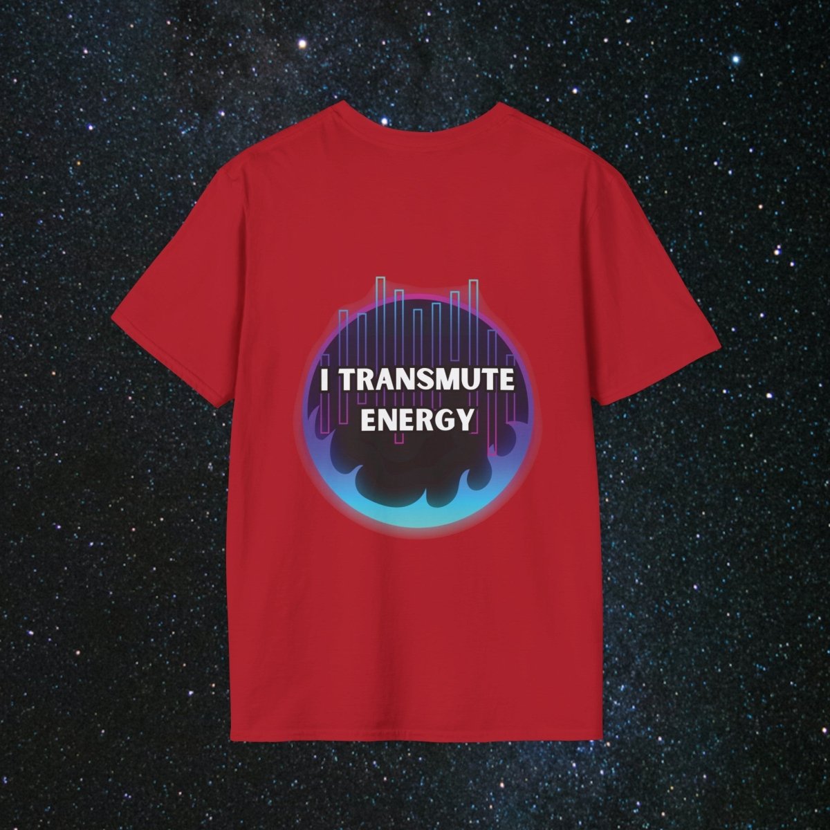NoirAlchemy Glow - Transmute Unisex Softstyle T-Shirt - MindLight Apparel - NoirAlchemy Glow - Transmute Unisex Softstyle T-Shirt - Cherry Red - S -