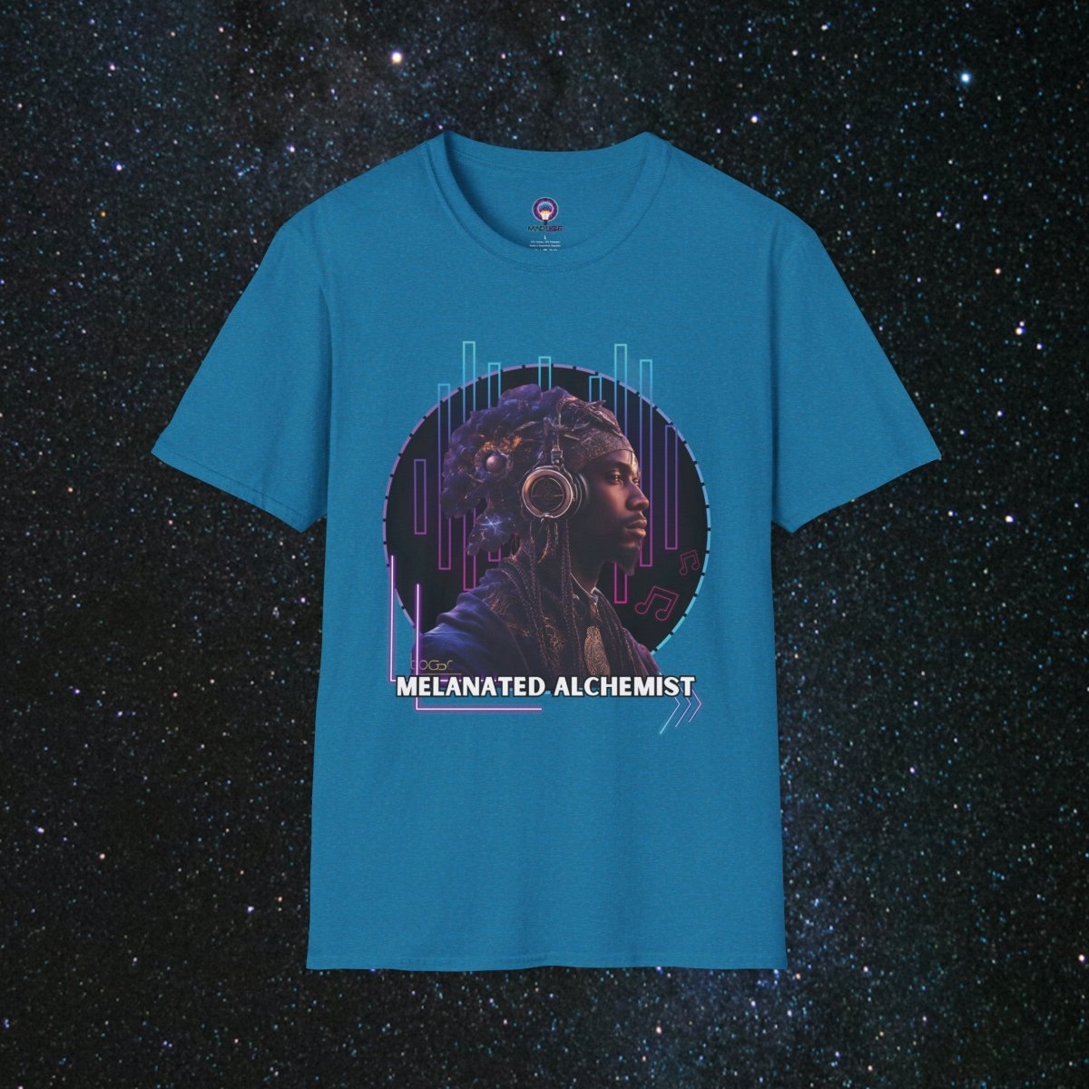 NoirAlchemy Glow - Transmute Unisex Softstyle T-Shirt - MindLight Apparel - NoirAlchemy Glow - Transmute Unisex Softstyle T-Shirt - Antique Sapphire - S -