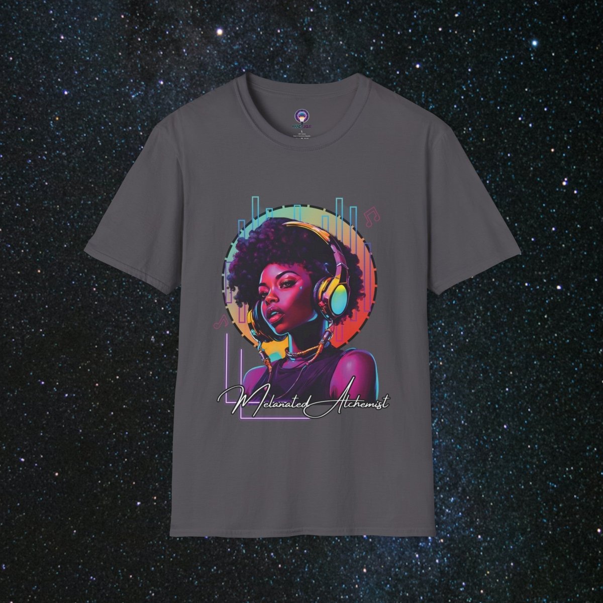 NoirAlchemy Glow - Transmute Women's Softstyle T-Shirt - MindLight Apparel - NoirAlchemy Glow - Transmute Women's Softstyle T-Shirt - Charcoal - XS -