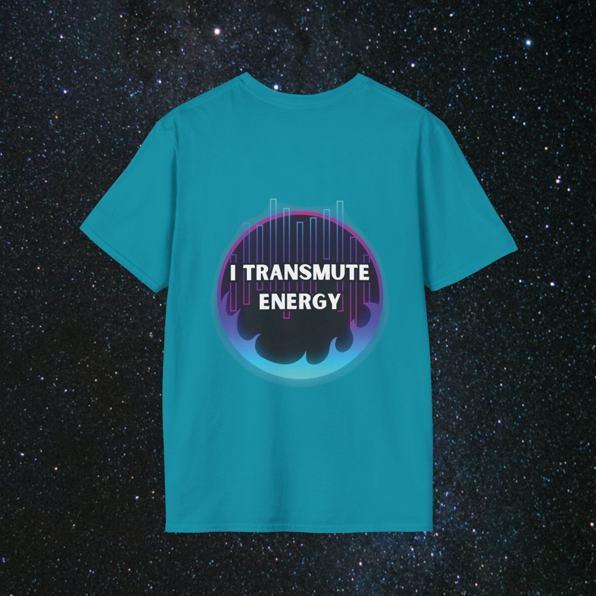 NoirAlchemy Glow - Transmute Women's Softstyle T-Shirt - MindLight Apparel - NoirAlchemy Glow - Transmute Women's Softstyle T-Shirt - Tropical Blue - S -