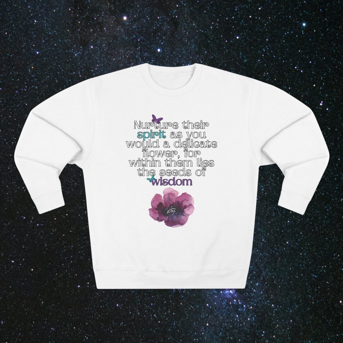 Nurture Women's Crewneck Sweatshirt - MindLight Apparel - Nurture Women's Crewneck Sweatshirt - White - S -