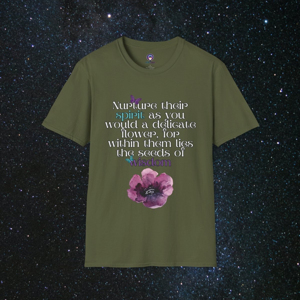 Nurture - Women's Softstyle T-Shirt - MindLight Apparel - Nurture - Women's Softstyle T-Shirt - Military Green - 4XL -