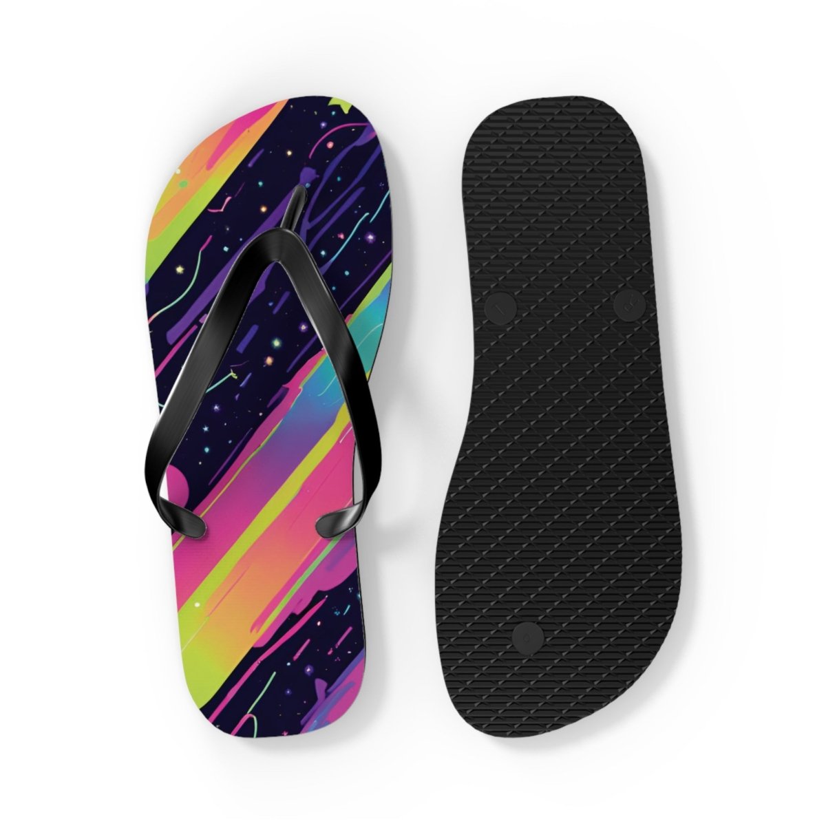Outta This World Flip Flops - MindLight Apparel - Outta This World Flip Flops - L - Black sole -