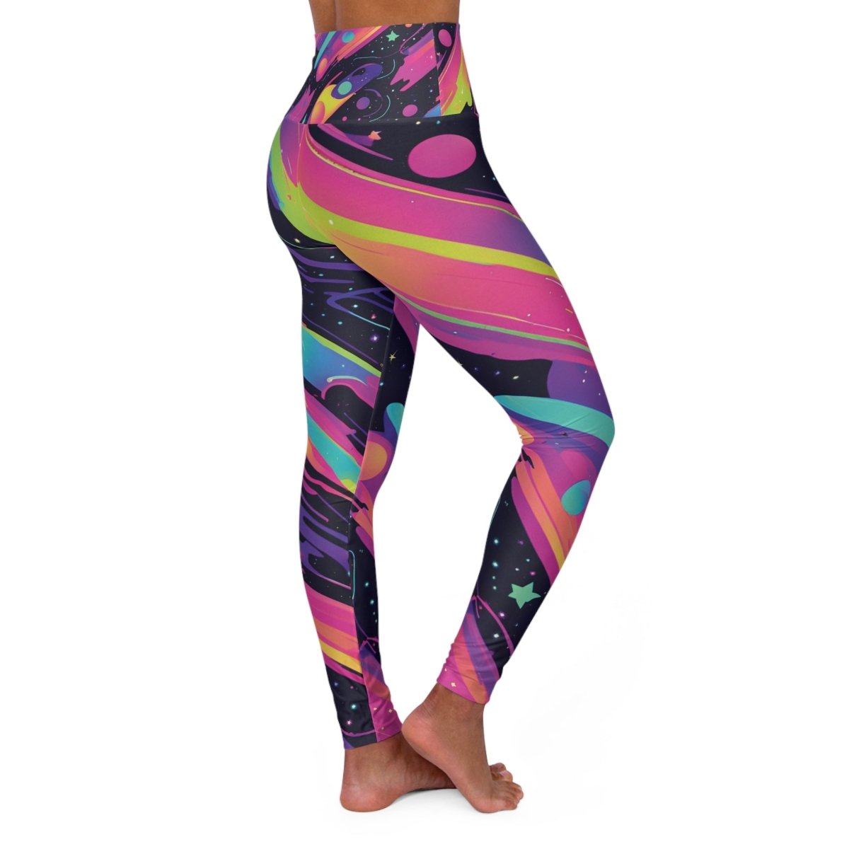 Outta This World High Waisted Yoga Leggings - MindLight Apparel - Outta This World High Waisted Yoga Leggings - XS - -