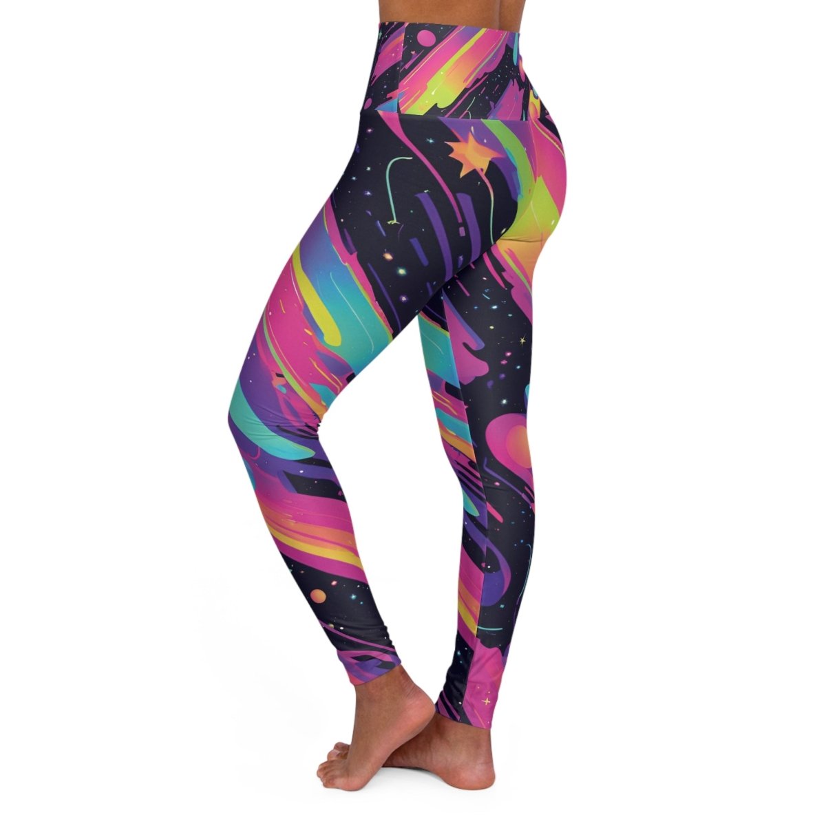 Outta This World High Waisted Yoga Leggings - MindLight Apparel - Outta This World High Waisted Yoga Leggings - XS - -