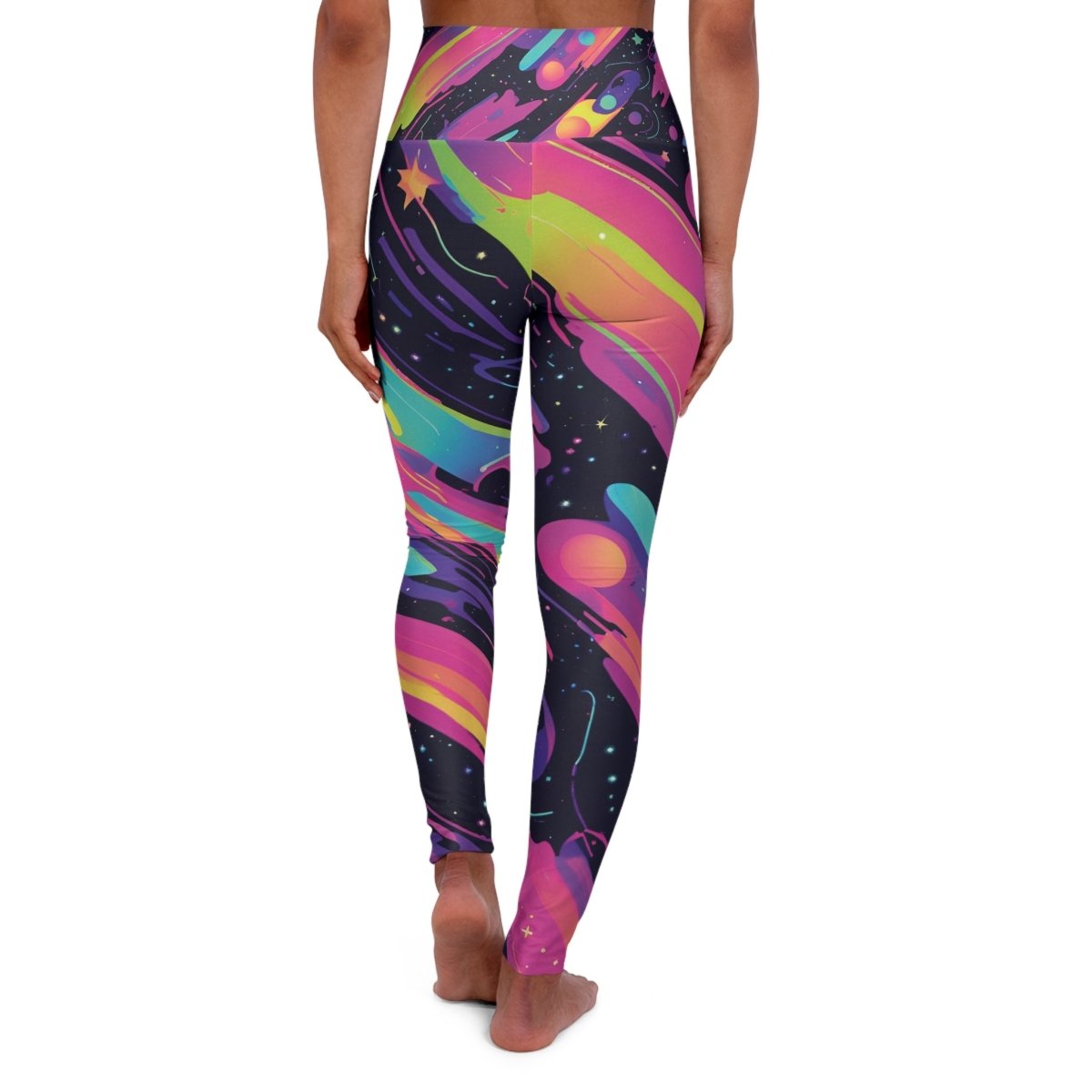 Outta This World High Waisted Yoga Leggings - MindLight Apparel - Outta This World High Waisted Yoga Leggings - XS - -