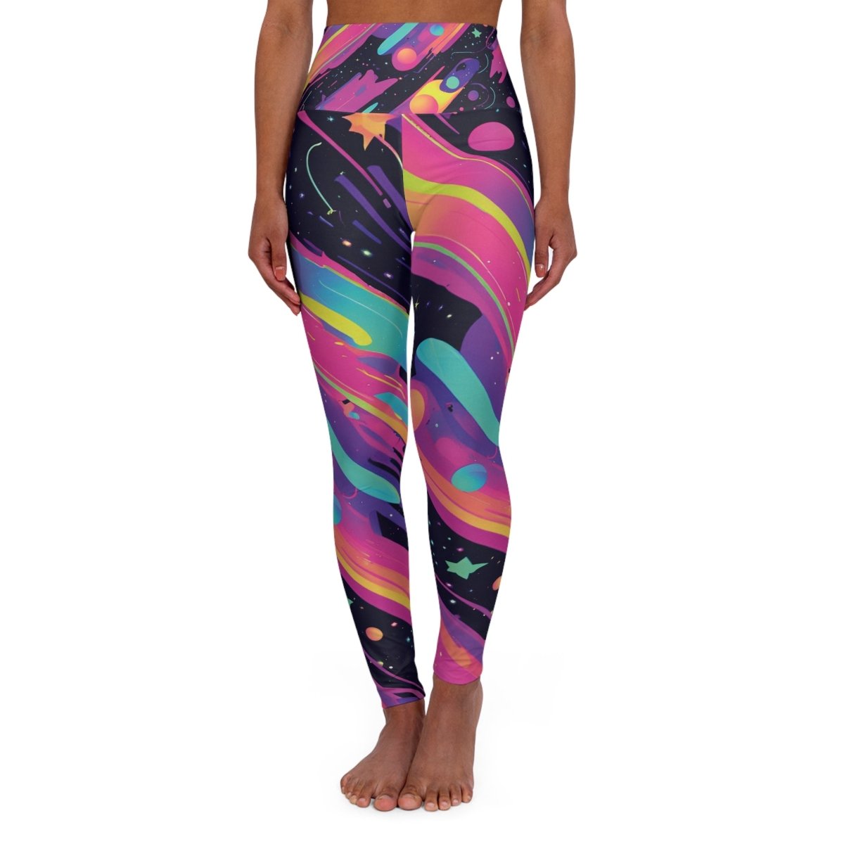 Outta This World High Waisted Yoga Leggings - MindLight Apparel - Outta This World High Waisted Yoga Leggings - XS - -