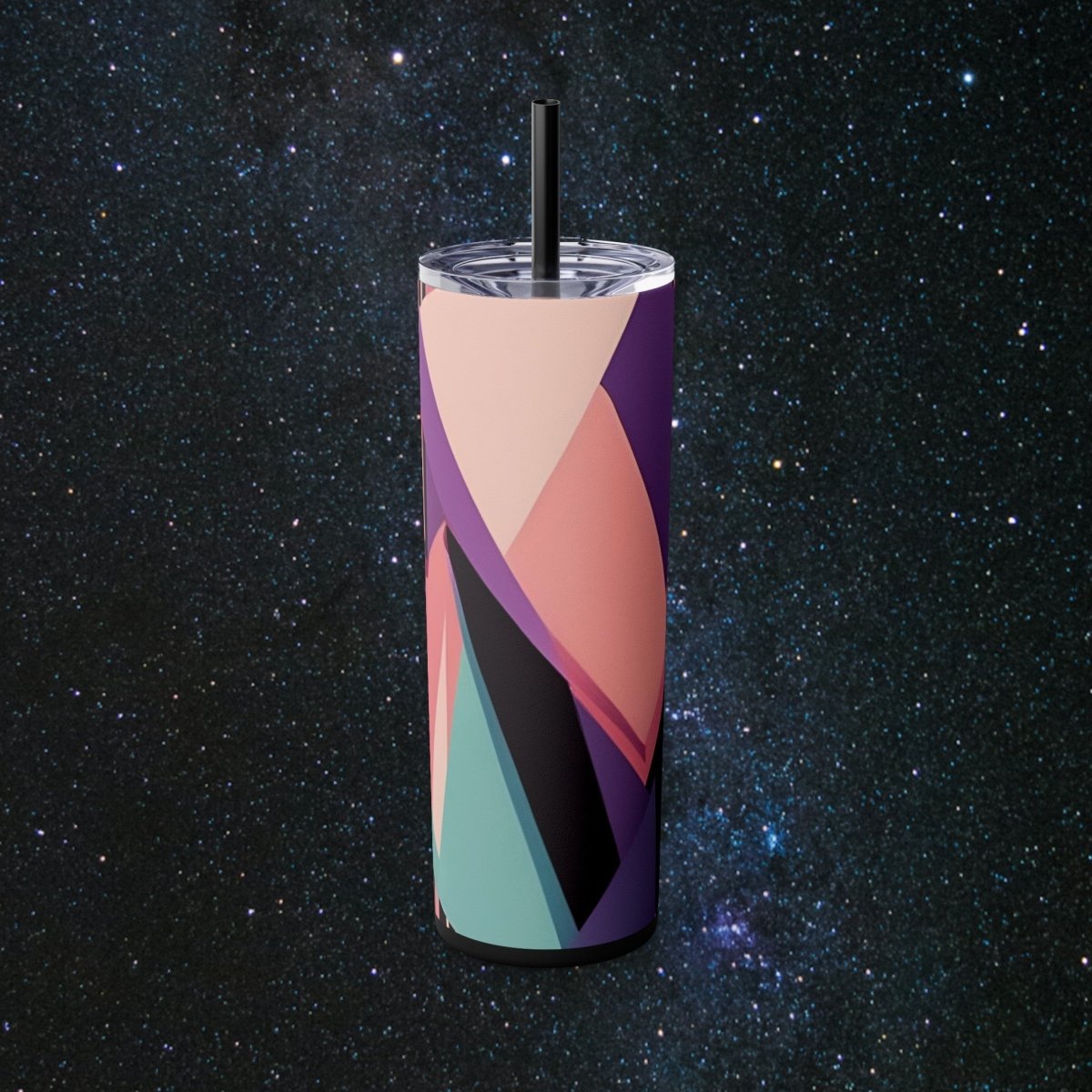 Pink Retro Glossy Tumbler - MindLight Apparel - Pink Retro Glossy Tumbler - Matte - Black -