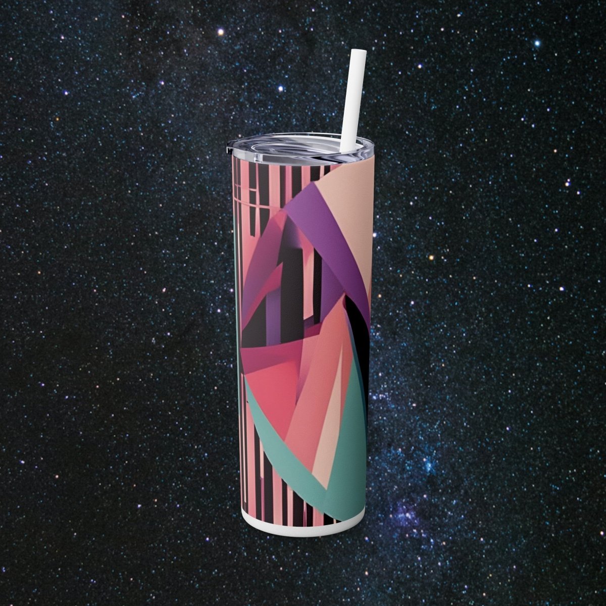 Pink Retro Glossy Tumbler - MindLight Apparel - Pink Retro Glossy Tumbler - Glossy - White -