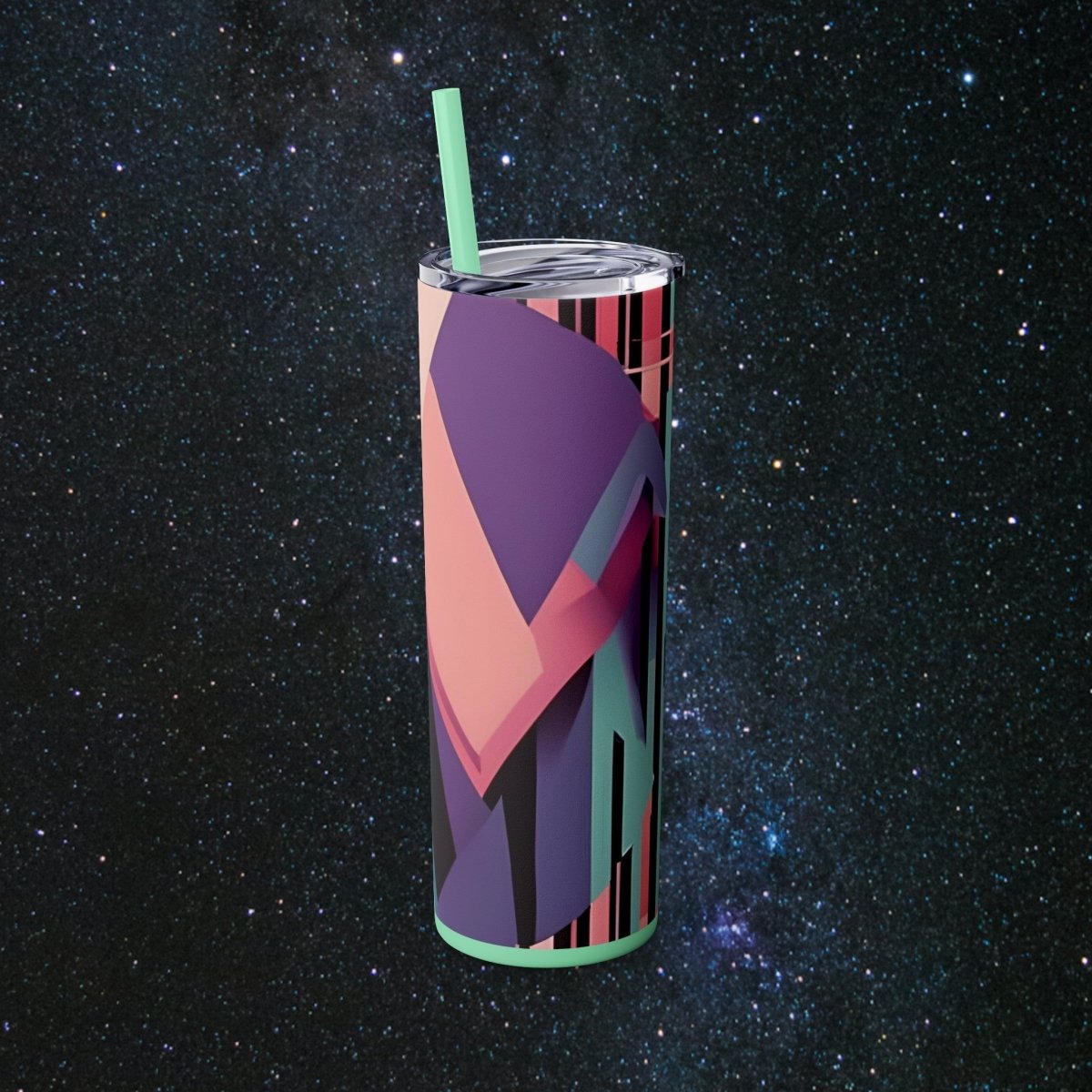 Pink Retro Glossy Tumbler - MindLight Apparel - Pink Retro Glossy Tumbler - Glossy - White -