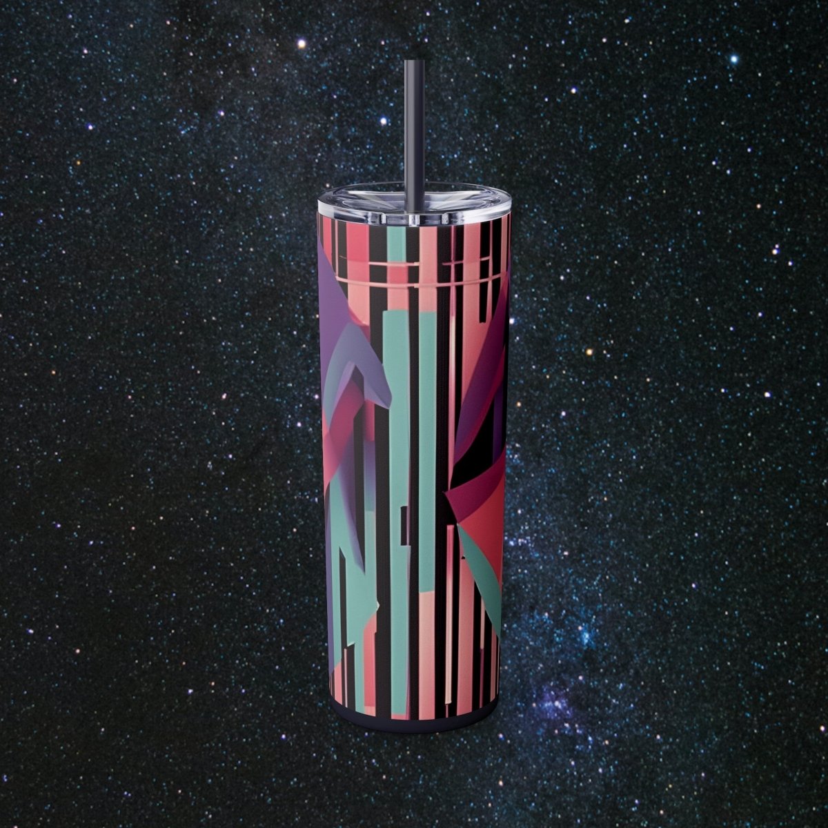 Pink Retro Glossy Tumbler - MindLight Apparel - Pink Retro Glossy Tumbler - Glossy - White -