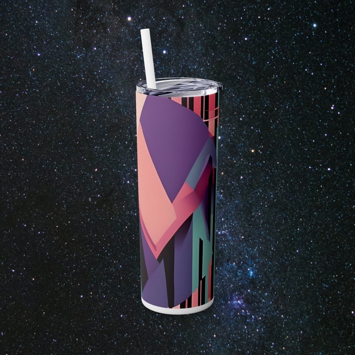 Pink Retro Glossy Tumbler - MindLight Apparel - Pink Retro Glossy Tumbler - Glossy - White -