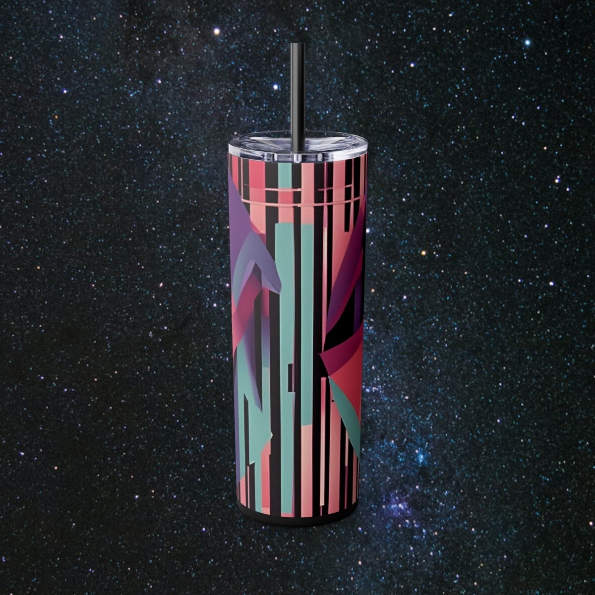 Pink Retro Glossy Tumbler - MindLight Apparel - Pink Retro Glossy Tumbler - Glossy - White -