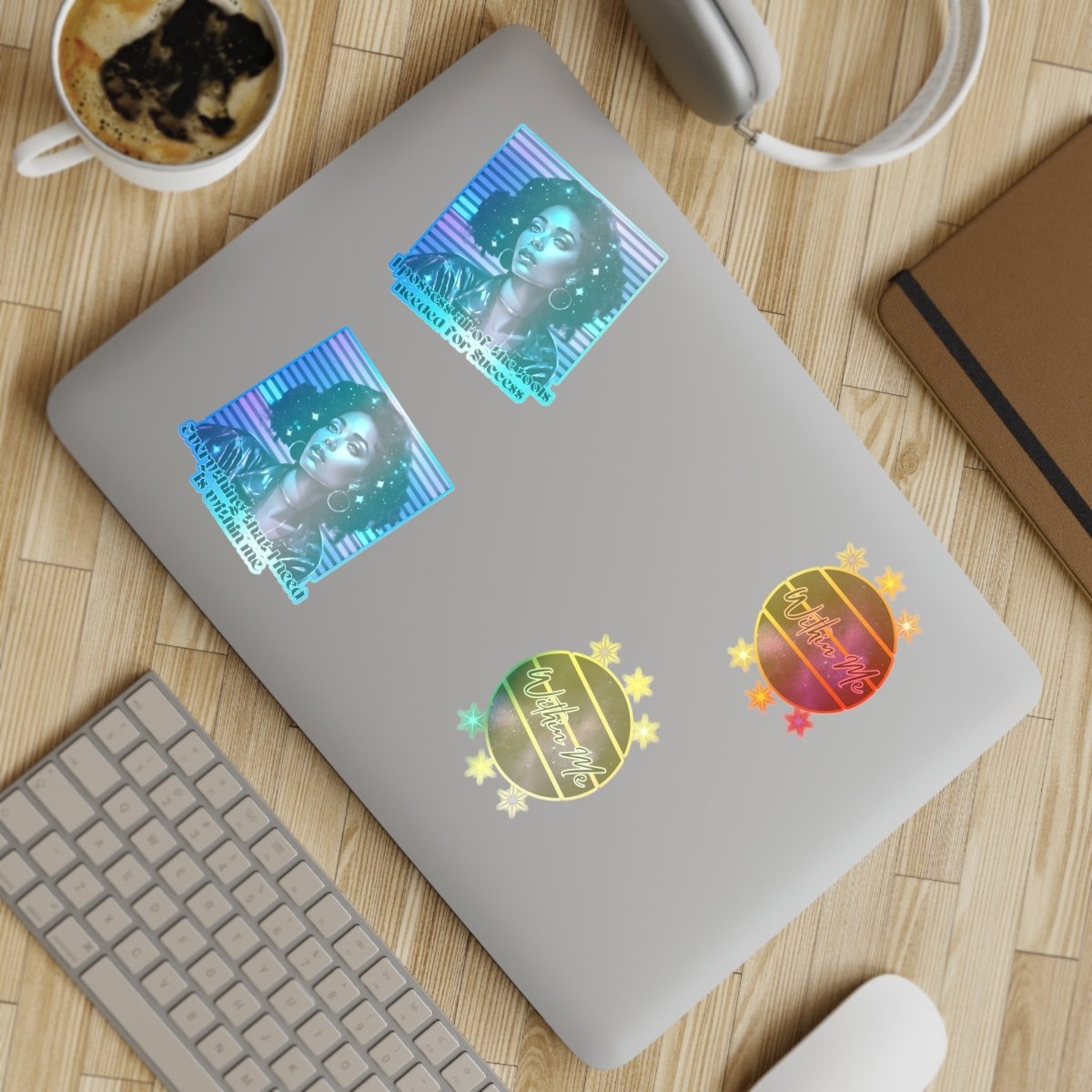 Retro Radiance Sticker Bundle - MindLight Apparel - Retro Radiance Sticker Bundle - 11" × 8.5" - Die - Cut -