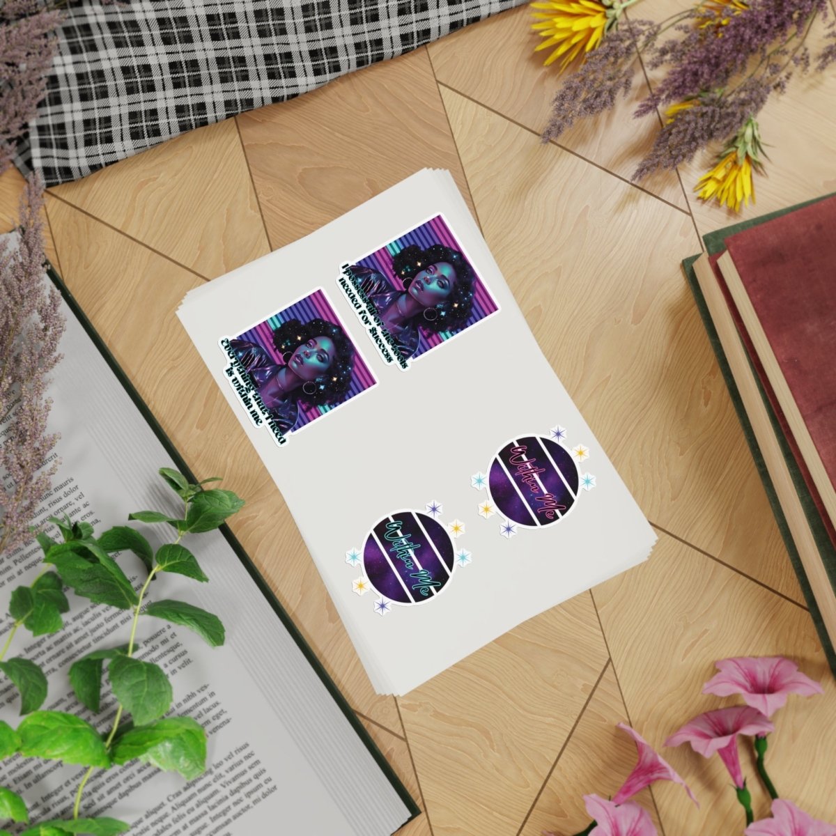 Retro Radiance Sticker Bundle - MindLight Apparel - Retro Radiance Sticker Bundle - 11" × 8.5" - Die - Cut -