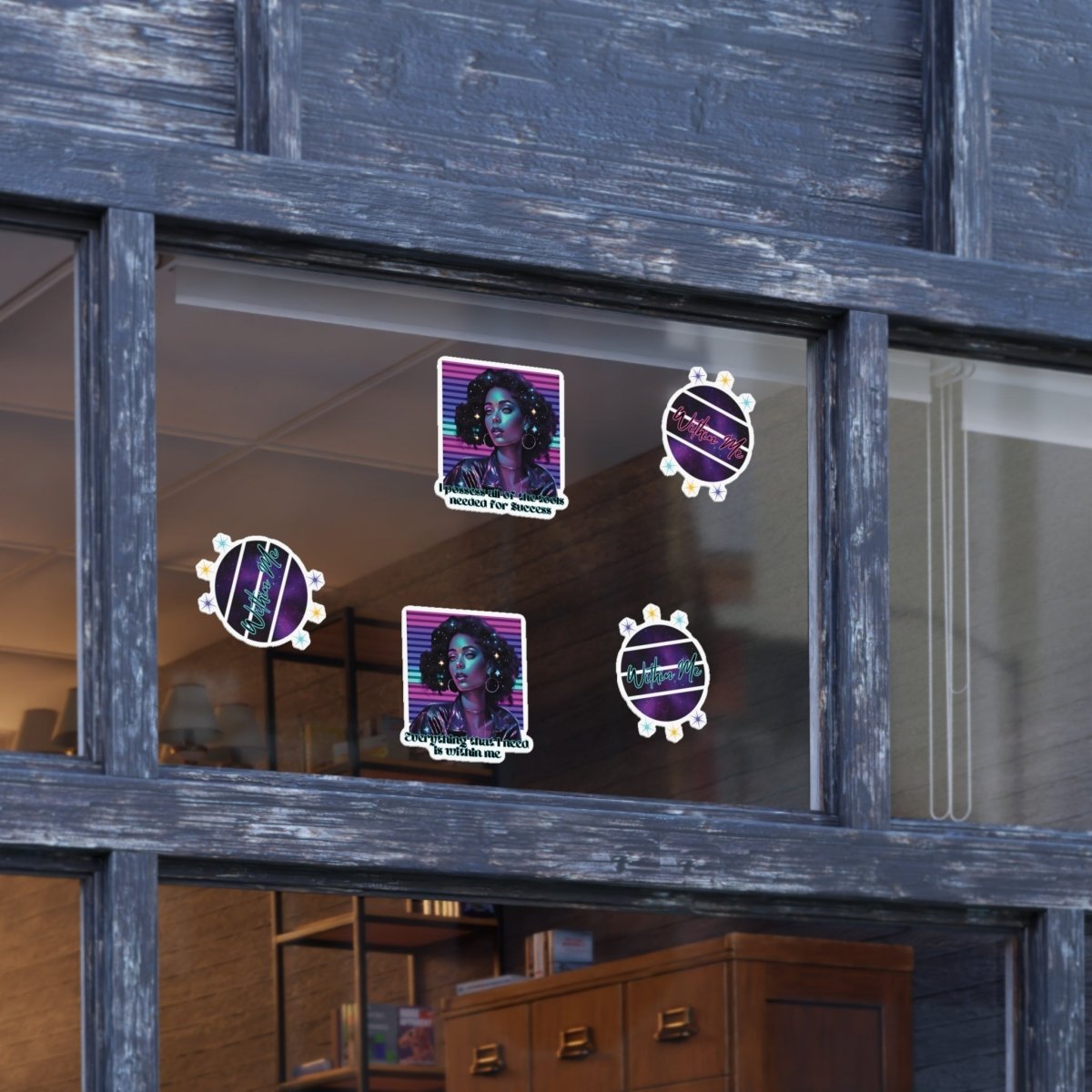 Retro Radiance Sticker Bundle - MindLight Apparel - Retro Radiance Sticker Bundle - 11" × 8.5" - Die - Cut -