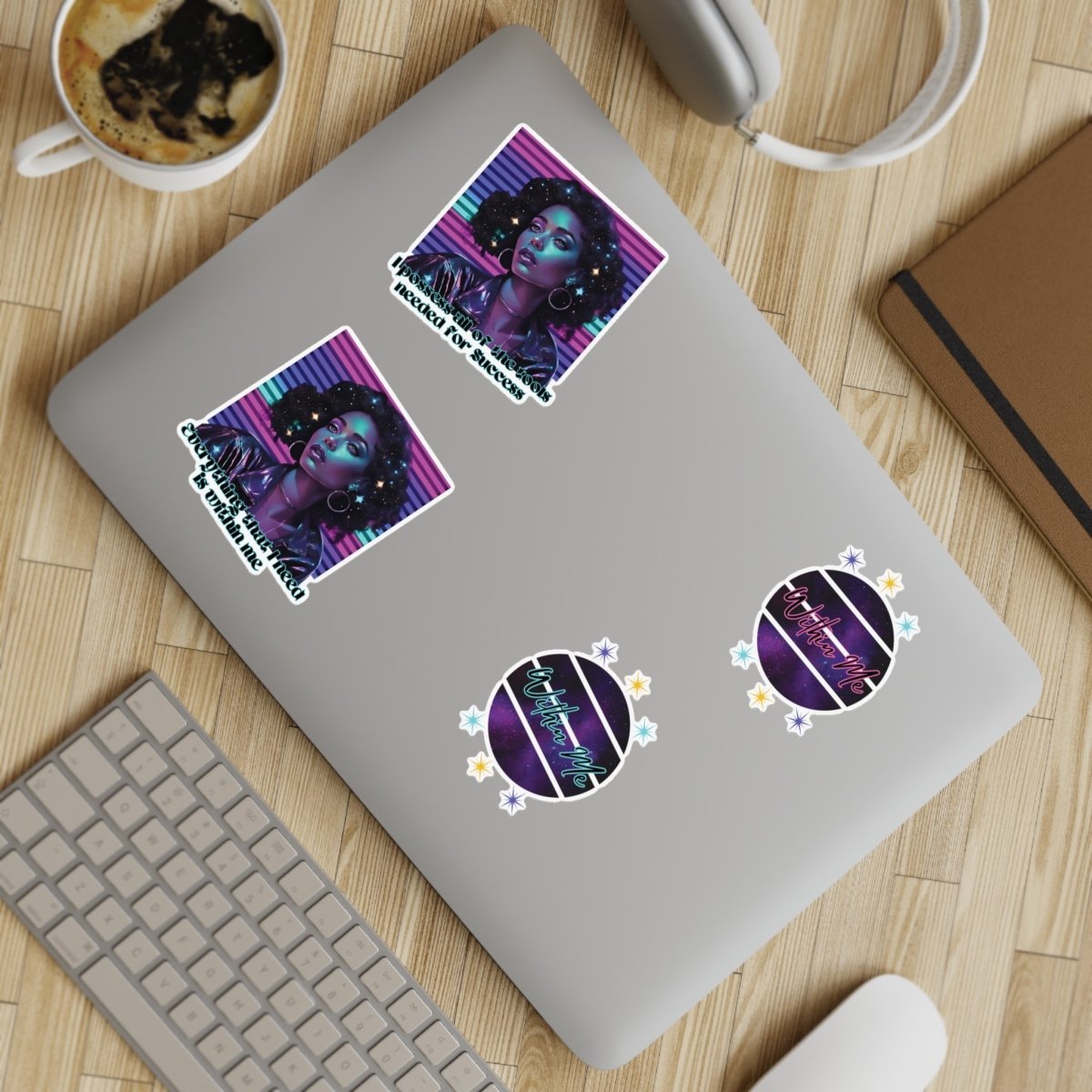 Retro Radiance Sticker Bundle - MindLight Apparel - Retro Radiance Sticker Bundle - 11" × 8.5" - Die - Cut -