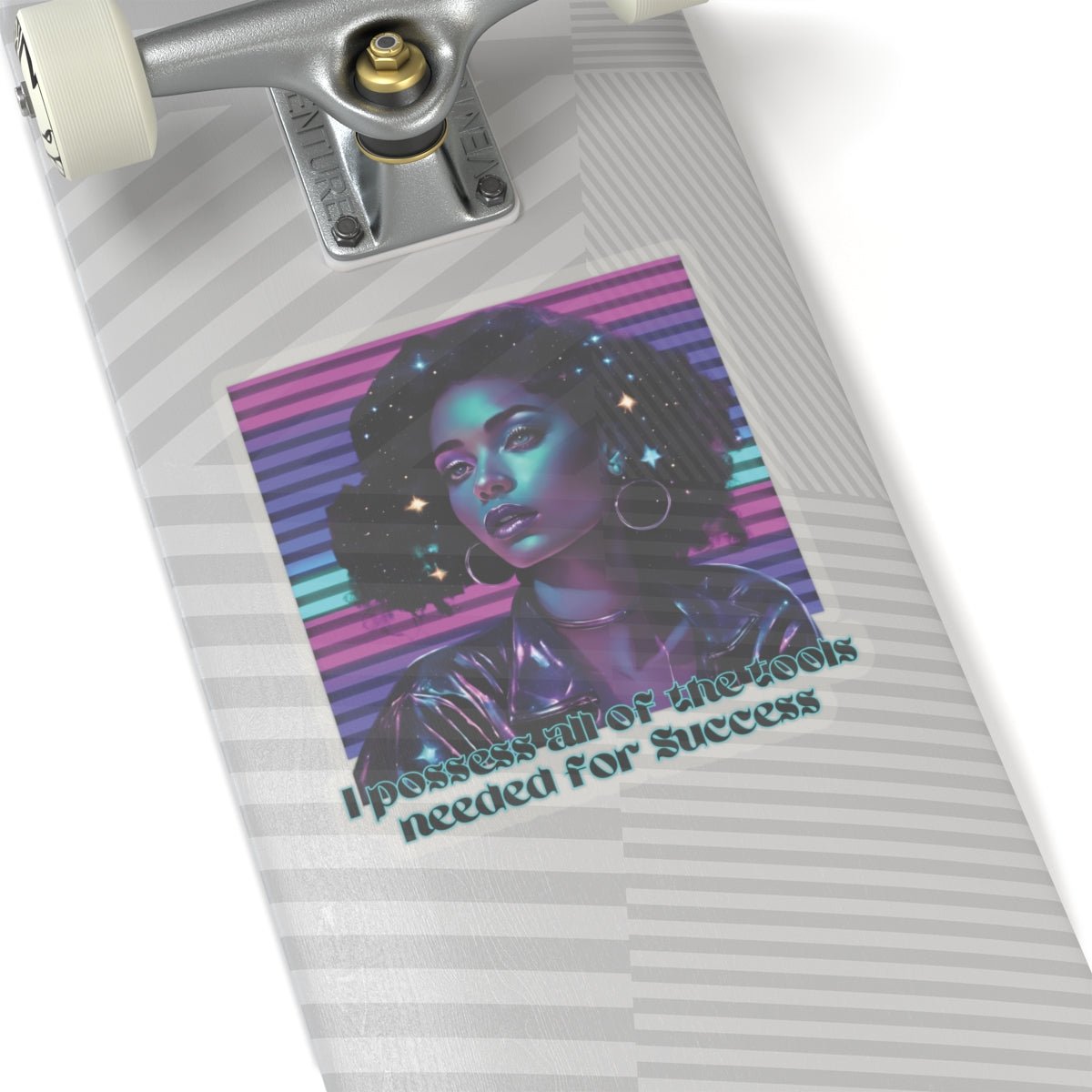 Retro Radiance Stickers - MindLight Apparel - Retro Radiance Stickers - 6" × 6" - White -