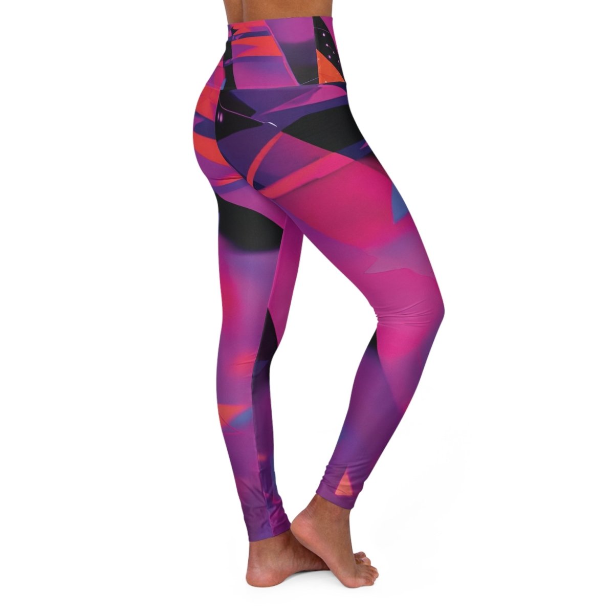 'Retro Revival' High Waisted Yoga Leggings - MindLight Apparel - 'Retro Revival' High Waisted Yoga Leggings - XS - -