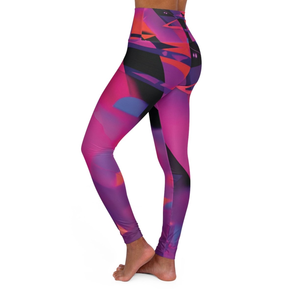 'Retro Revival' High Waisted Yoga Leggings - MindLight Apparel - 'Retro Revival' High Waisted Yoga Leggings - XS - -