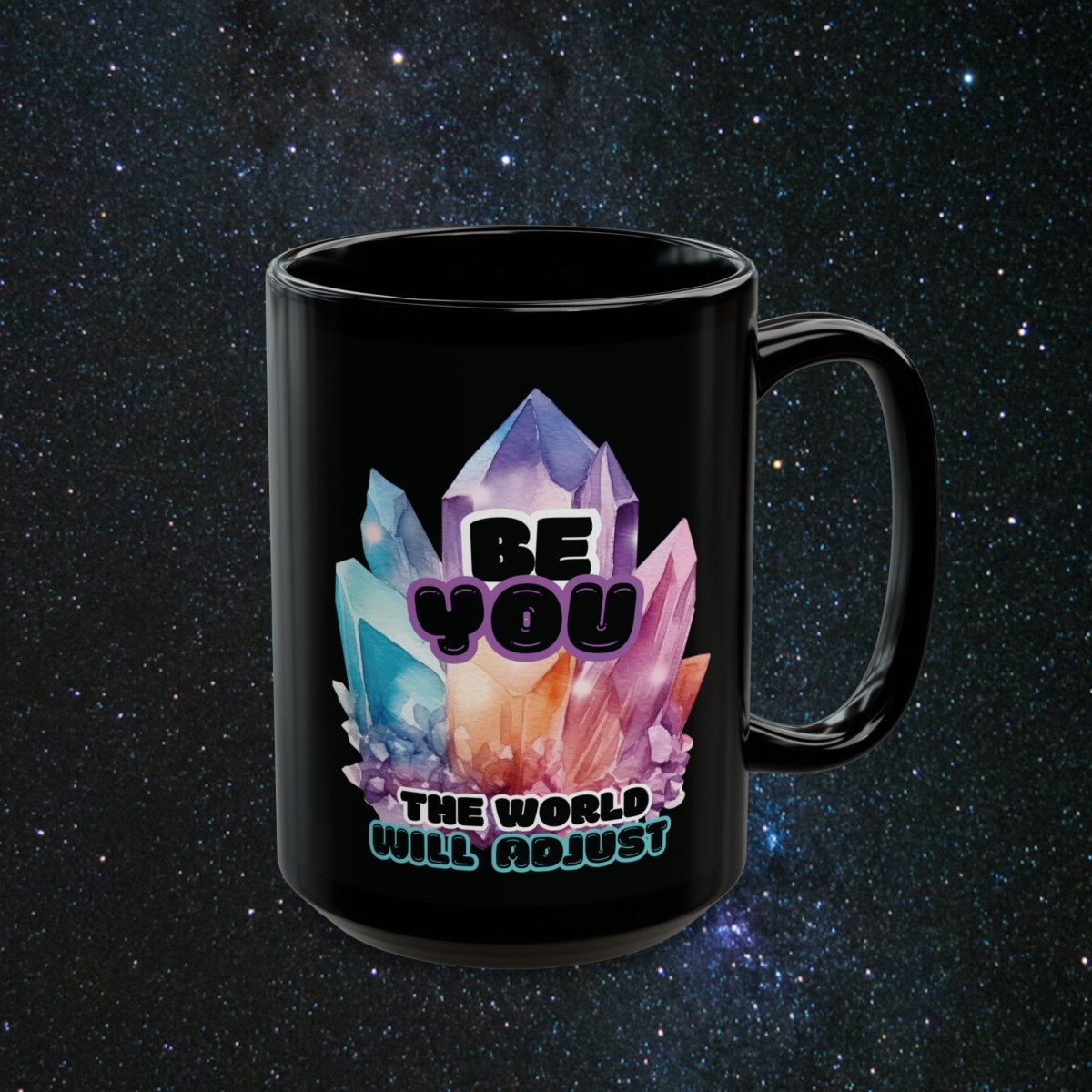 Shine Bright Black Mug - MindLight Apparel - Shine Bright Black Mug - 15oz -