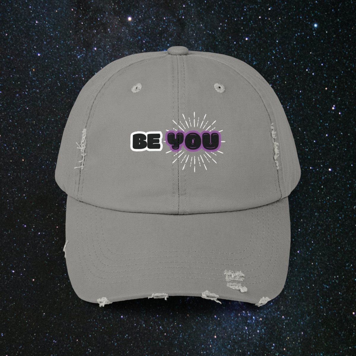Shine Bright Unisex Distressed Cap - MindLight Apparel - Shine Bright Unisex Distressed Cap - Light Olive - One size -