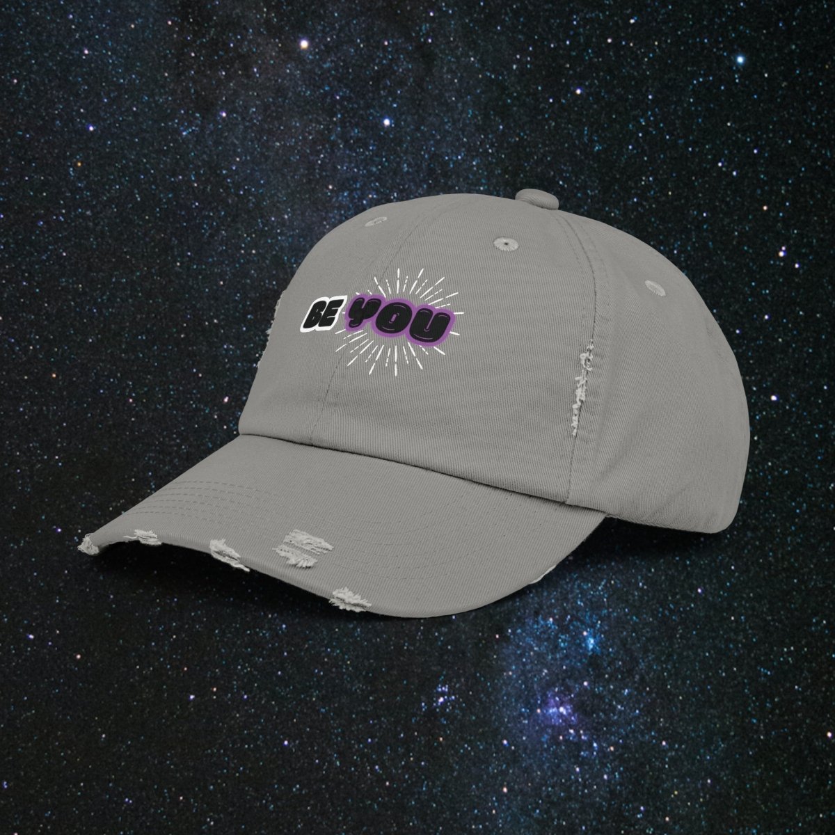 Shine Bright Unisex Distressed Cap - MindLight Apparel - Shine Bright Unisex Distressed Cap - Scotland Blue - One size -