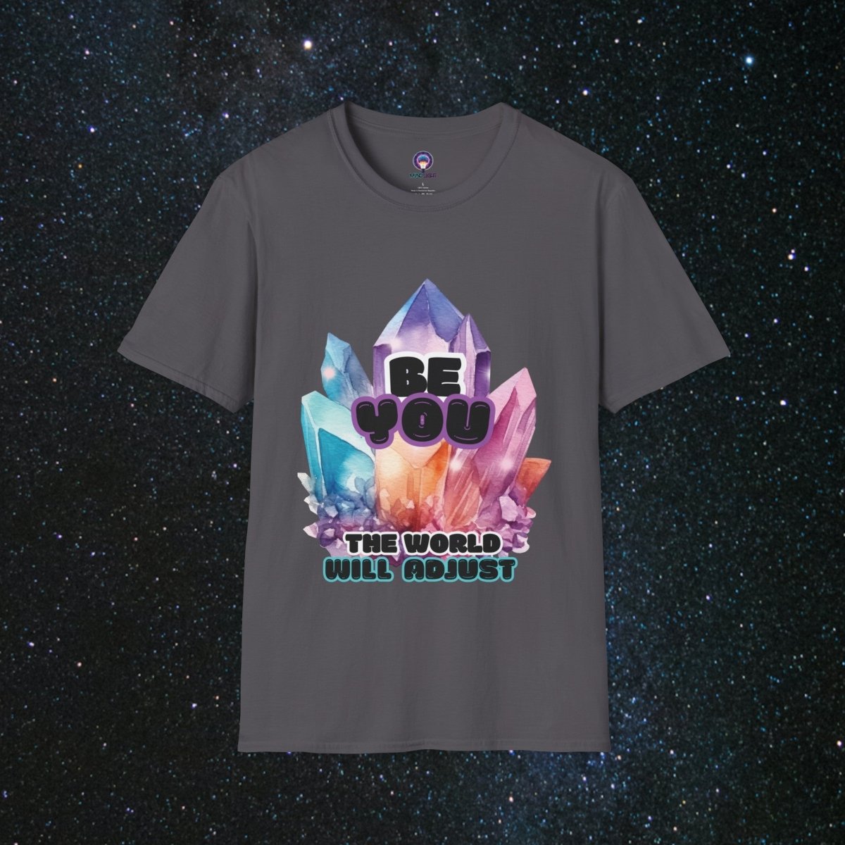 Shine Bright Unisex Softstyle T-Shirt - MindLight Apparel - Shine Bright Unisex Softstyle T-Shirt - Charcoal - XS -