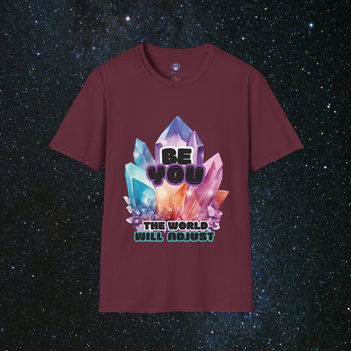 Shine Bright Unisex Softstyle T-Shirt - MindLight Apparel - Shine Bright Unisex Softstyle T-Shirt - Maroon - S -