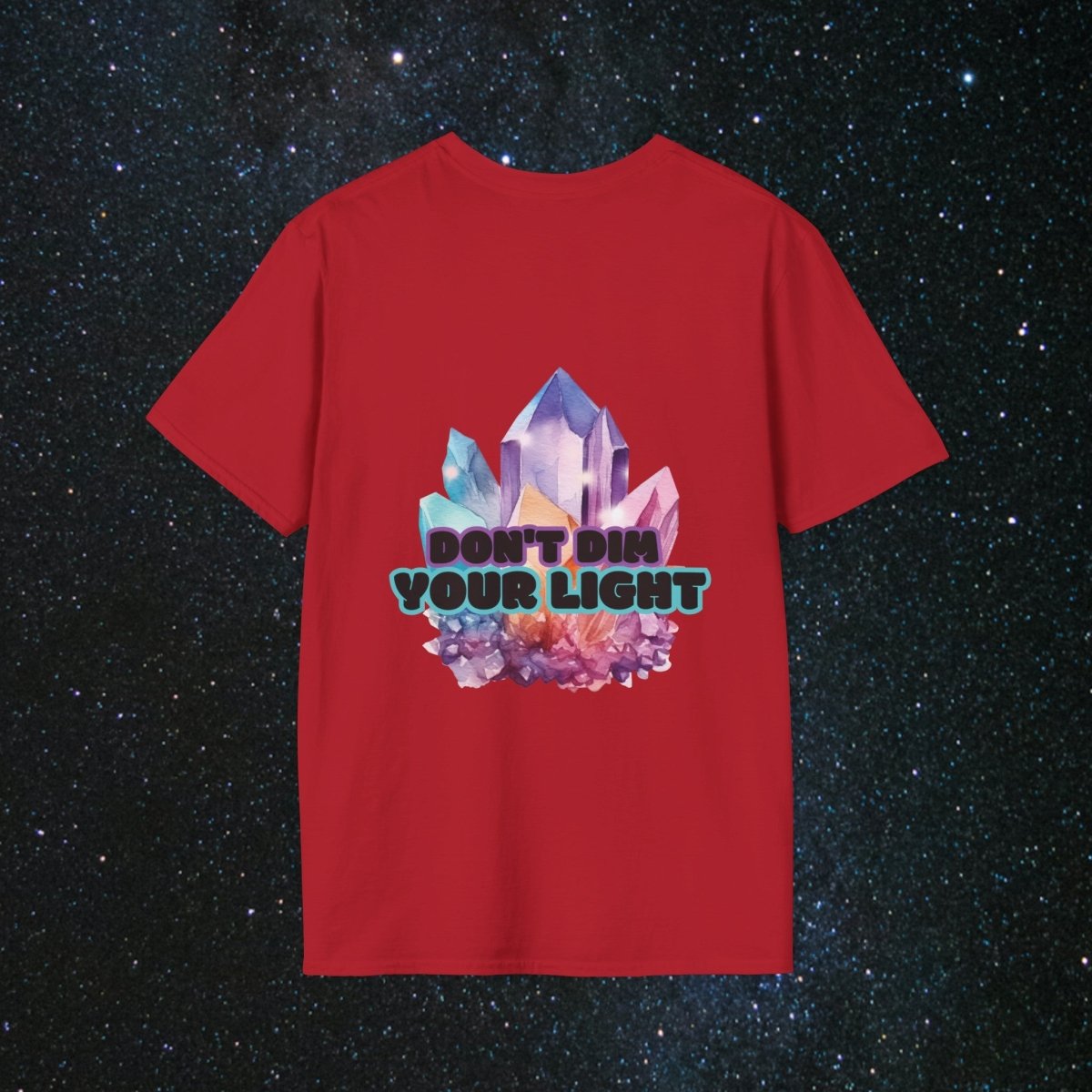 Shine Bright Unisex Softstyle T-Shirt - MindLight Apparel - Shine Bright Unisex Softstyle T-Shirt - Cherry Red - S -