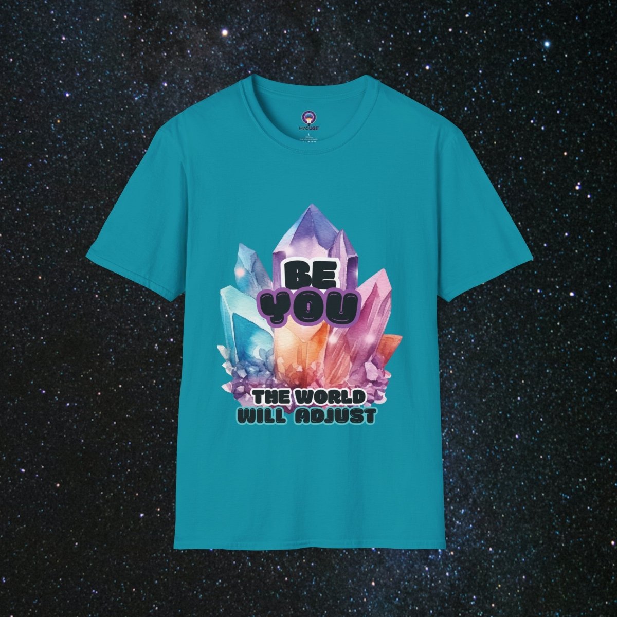 Shine Bright Unisex Softstyle T-Shirt - MindLight Apparel - Shine Bright Unisex Softstyle T-Shirt - Tropical Blue - S -