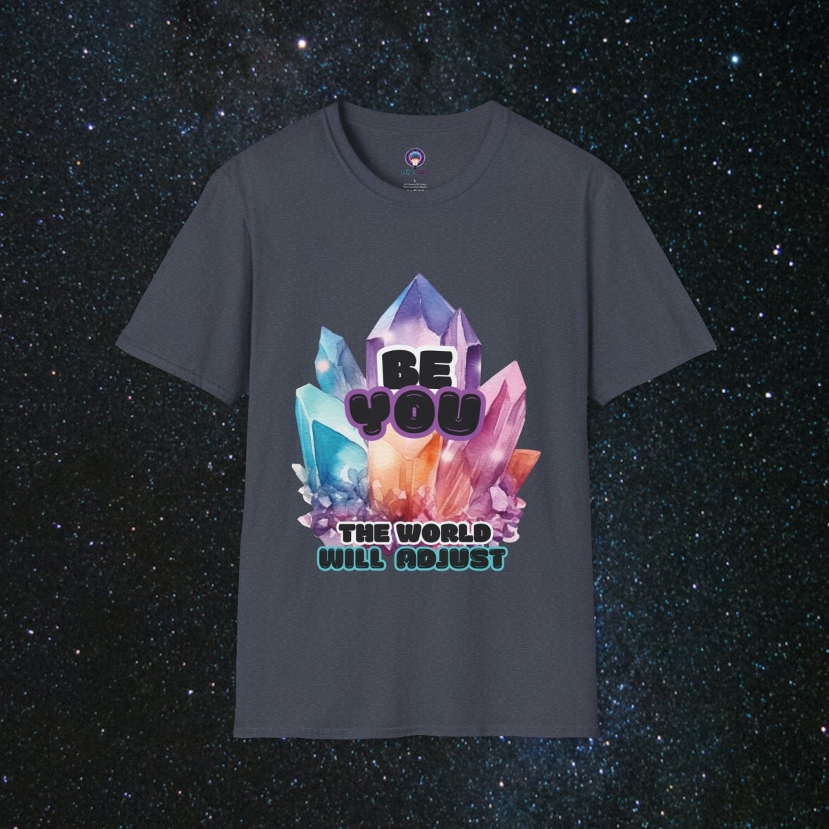 Shine Bright Unisex Softstyle T-Shirt - MindLight Apparel - Shine Bright Unisex Softstyle T-Shirt - Heather Navy - XS -