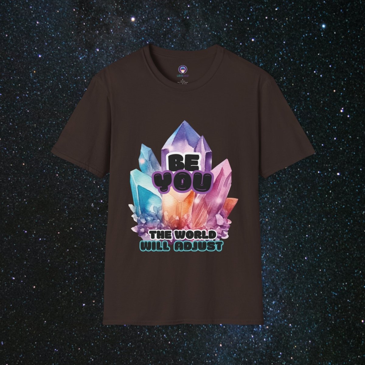 Shine Bright Unisex Softstyle T-Shirt - MindLight Apparel - Shine Bright Unisex Softstyle T-Shirt - Dark Chocolate - S -