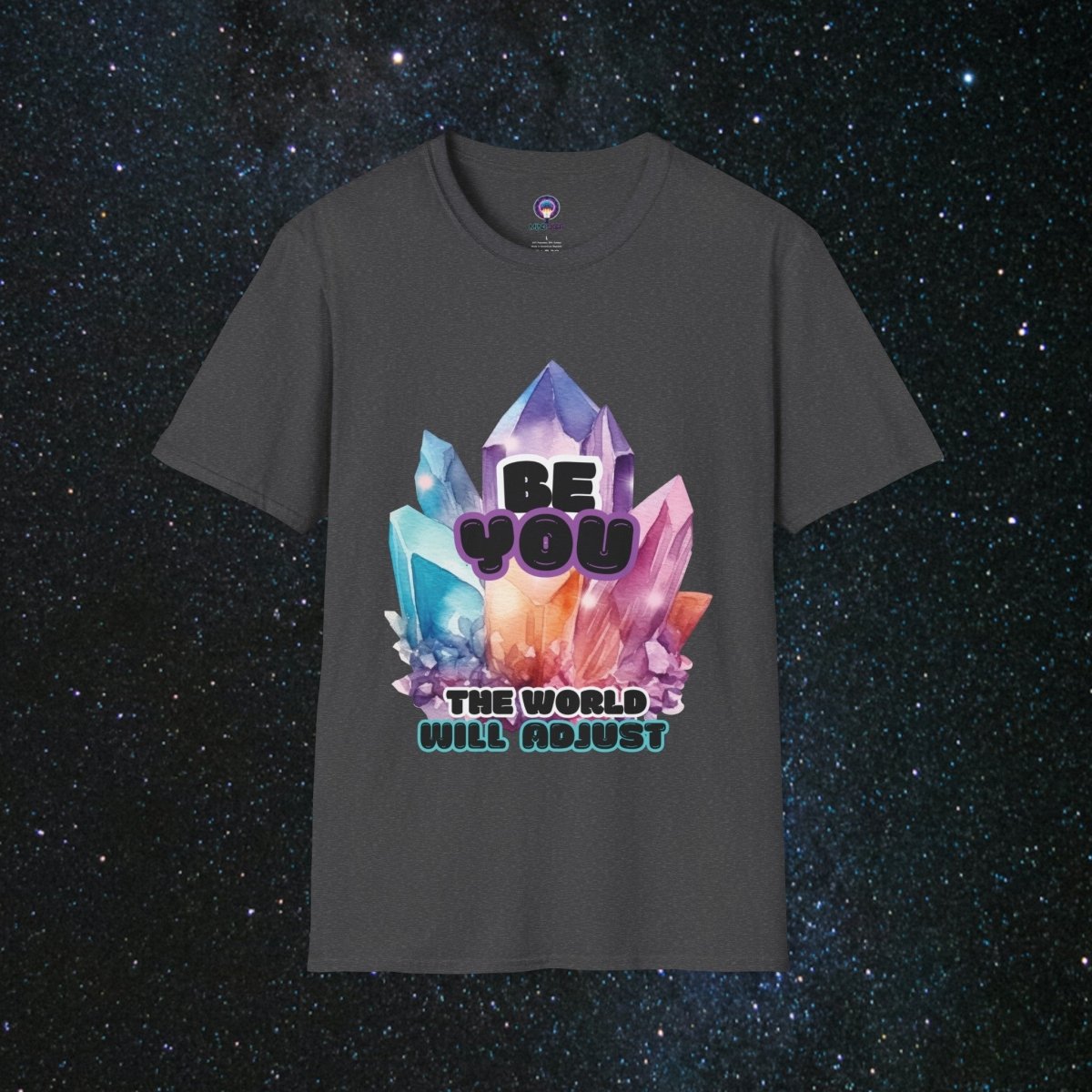 Shine Bright Unisex Softstyle T-Shirt - MindLight Apparel - Shine Bright Unisex Softstyle T-Shirt - Dark Heather - XS -