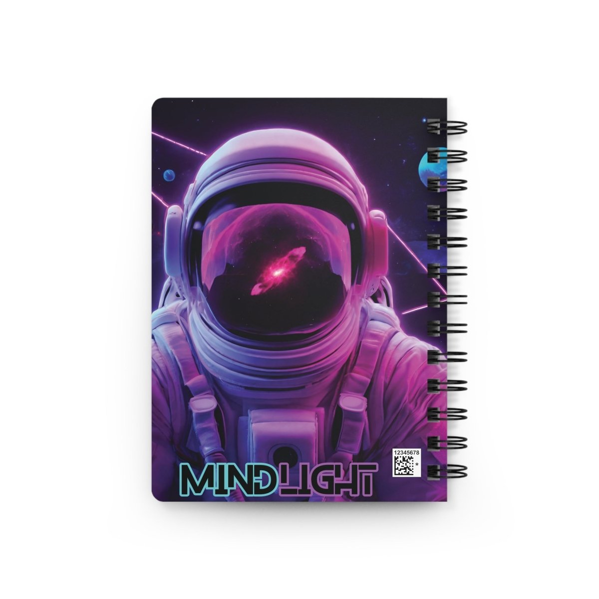 'Space Voyager' Spiral Notebook - MindLight Apparel - 'Space Voyager' Spiral Notebook - One Size -