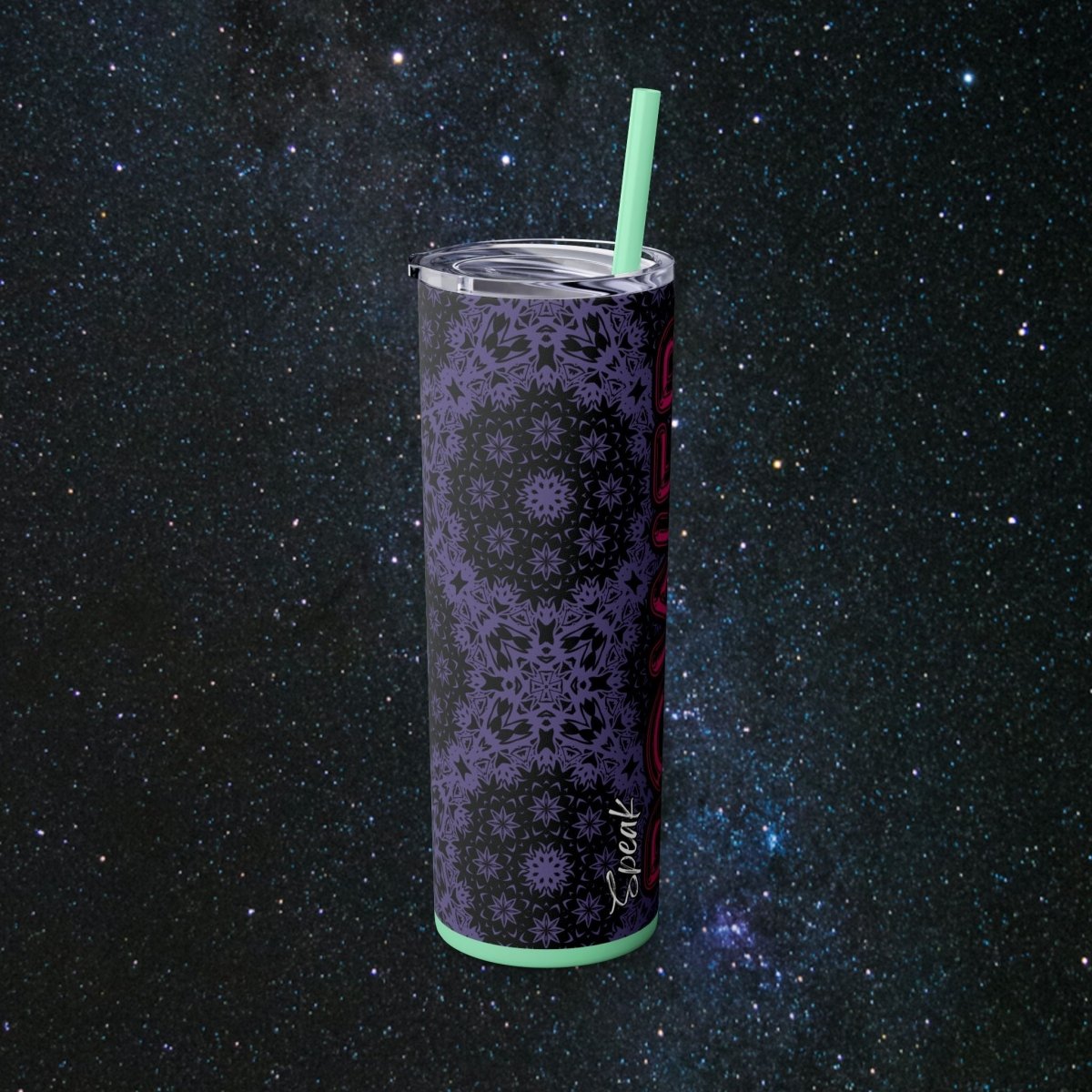 Speak Power Glossy Tumbler - MindLight Apparel - Speak Power Glossy Tumbler - Matte - Black -