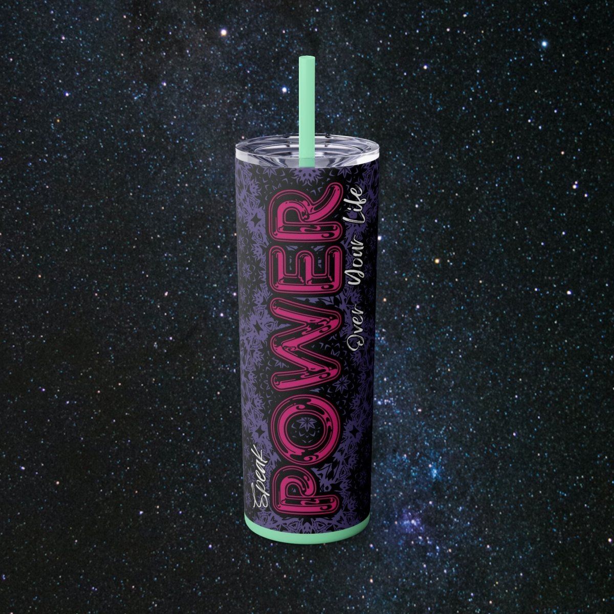 Speak Power Glossy Tumbler - MindLight Apparel - Speak Power Glossy Tumbler - Glossy - Mint -
