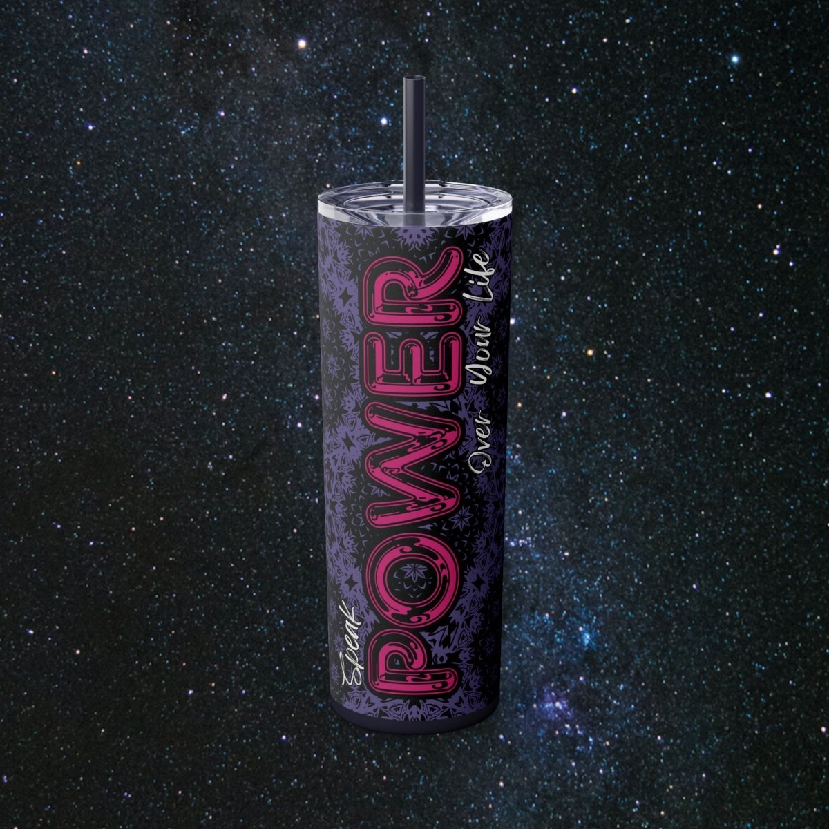 Speak Power Glossy Tumbler - MindLight Apparel - Speak Power Glossy Tumbler - Glossy - Midnight -