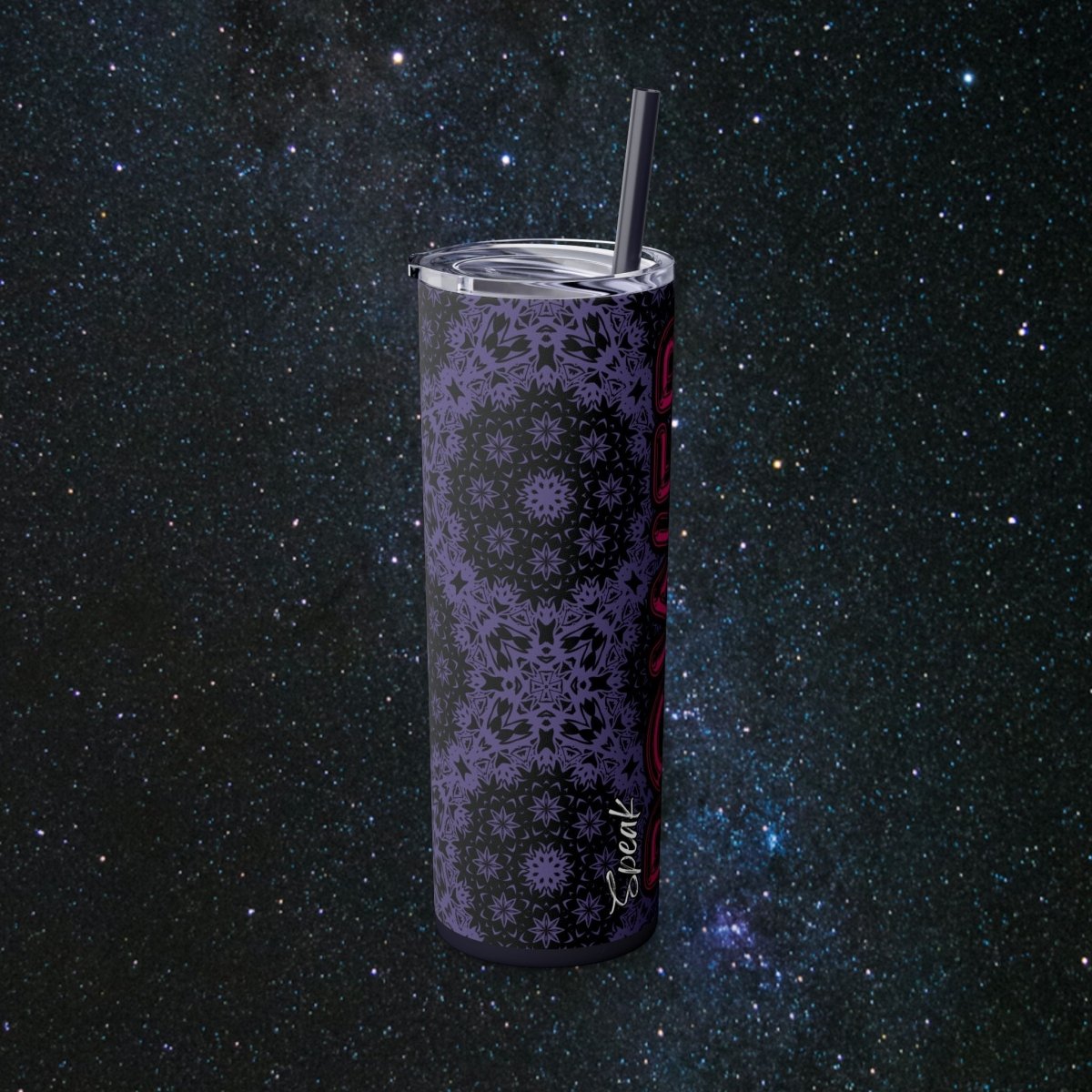 Speak Power Glossy Tumbler - MindLight Apparel - Speak Power Glossy Tumbler - Matte - Black -