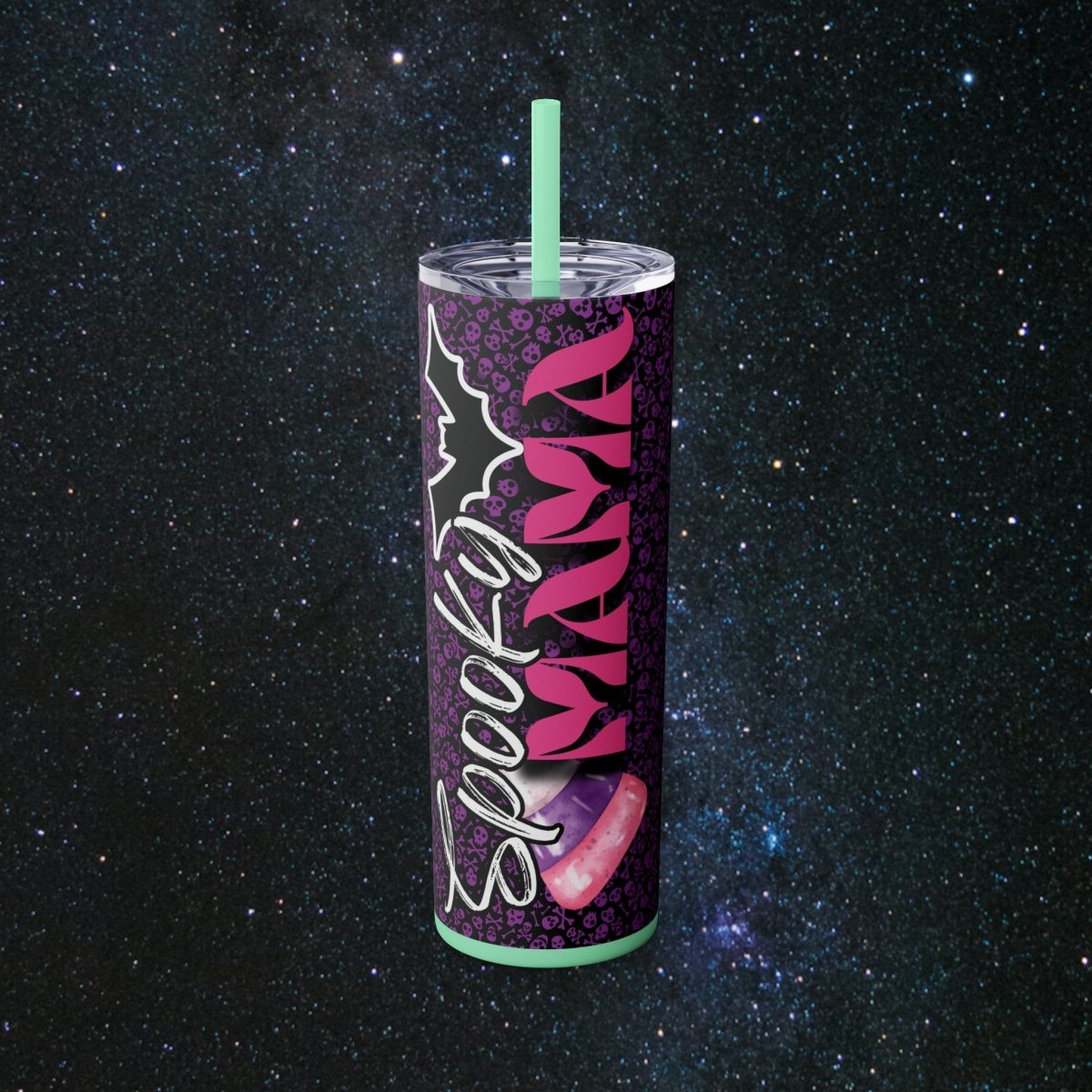 Spooky Mama Glossy Tumbler - MindLight Apparel - Spooky Mama Glossy Tumbler - Glossy - Mint -