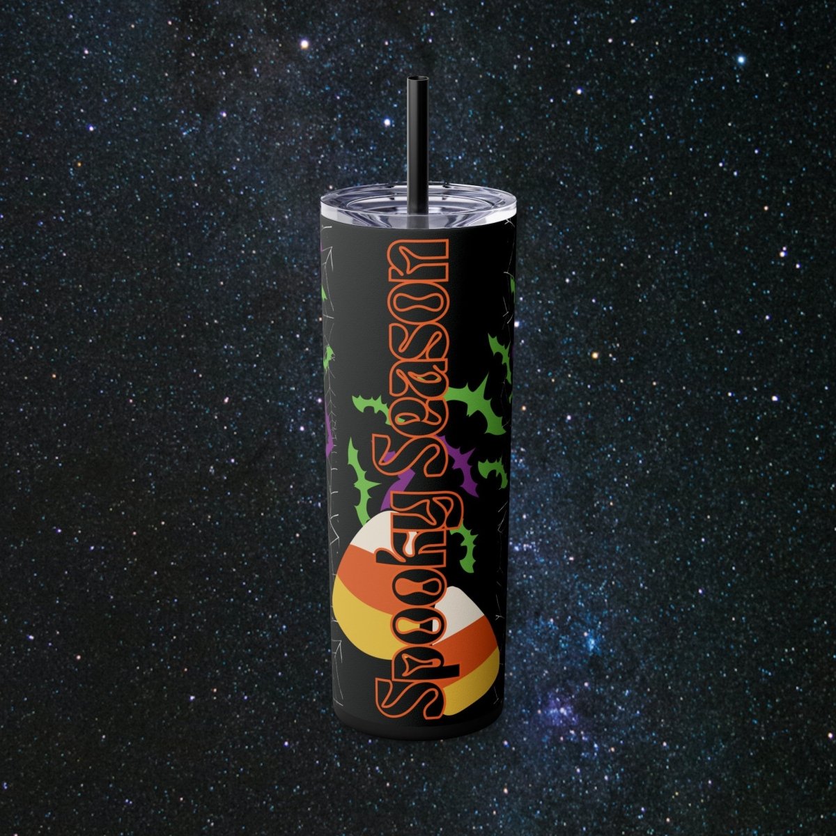 Spooky Season Glossy Tumbler - MindLight Apparel - Spooky Season Glossy Tumbler - Matte - Black -