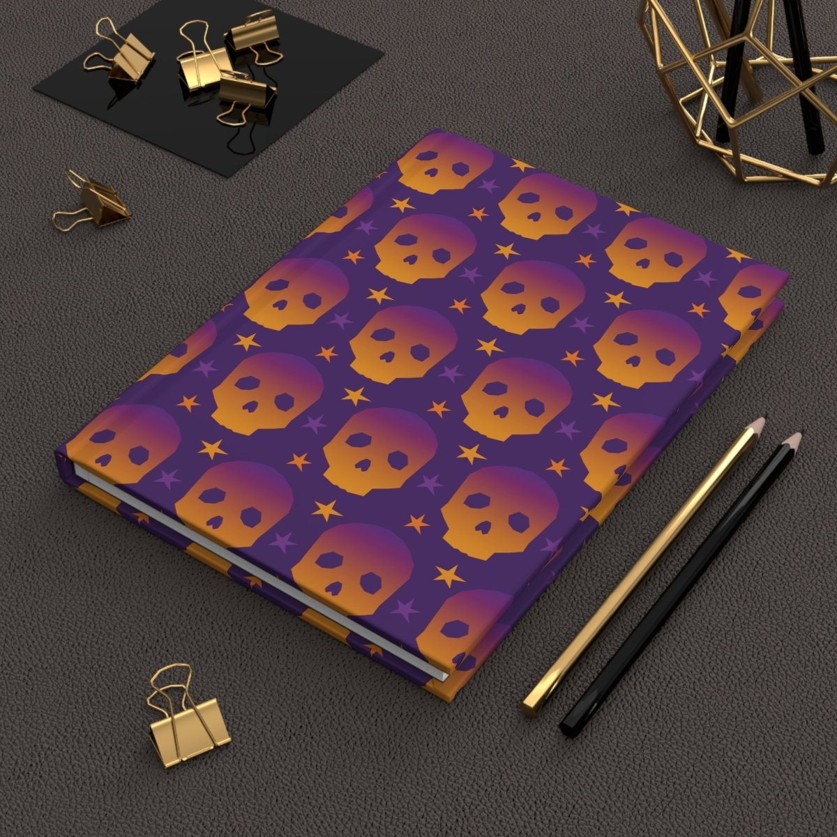 Spooky Skull Hardcover Journal - MindLight Apparel - Spooky Skull Hardcover Journal - Journal -
