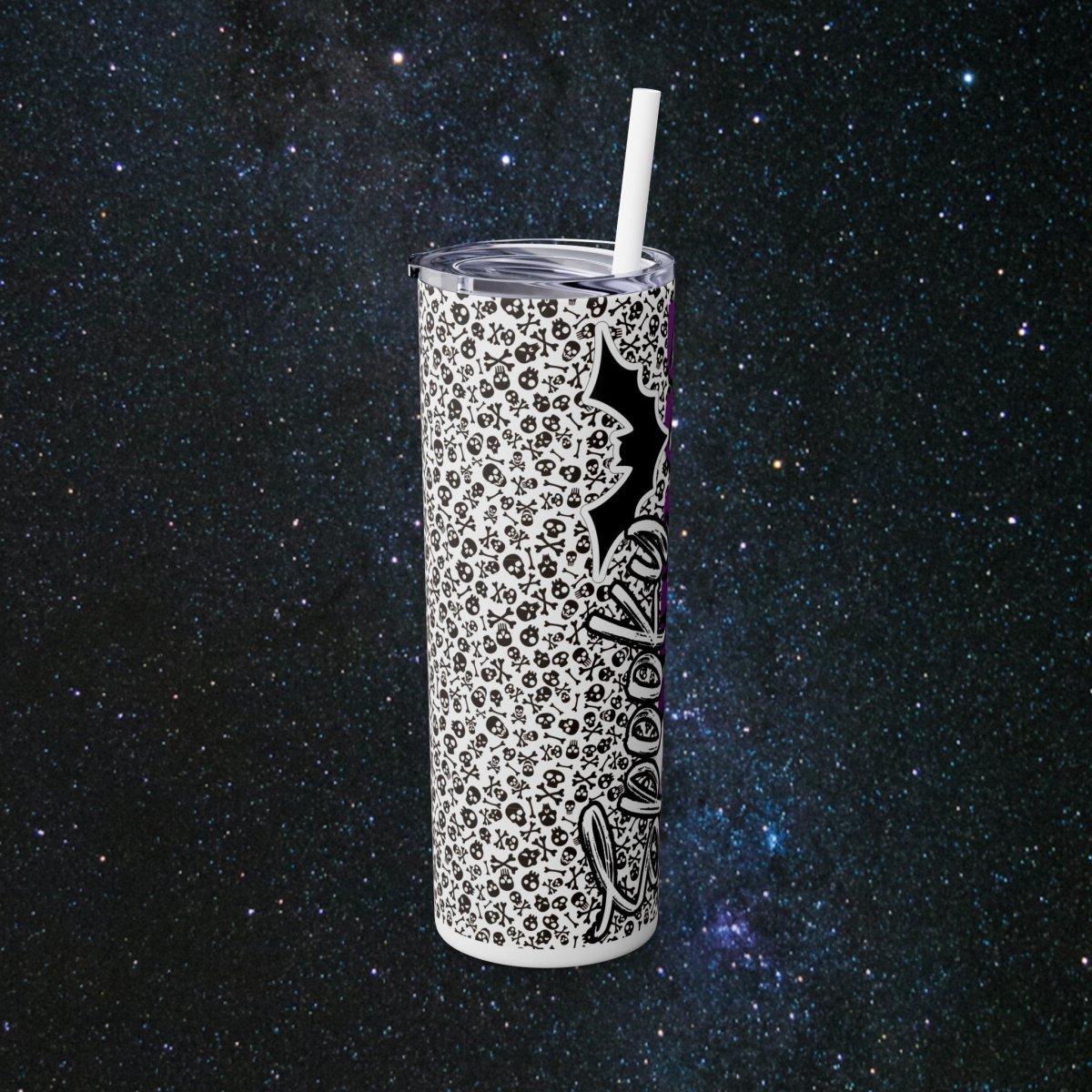 Spooky Vibes Glossy Tumbler - MindLight Apparel - Spooky Vibes Glossy Tumbler - Glossy - White -