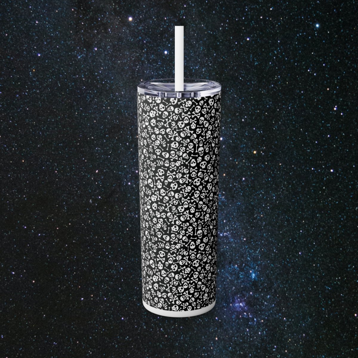 Spooky Vibes Noir Glossy Tumbler - MindLight Apparel - Spooky Vibes Noir Glossy Tumbler - Glossy - White -