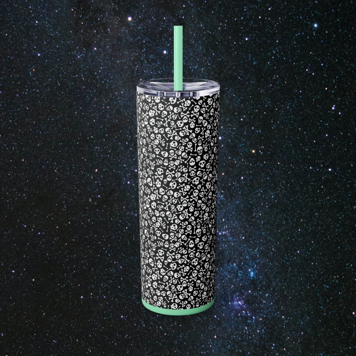 Spooky Vibes Noir Glossy Tumbler - MindLight Apparel - Spooky Vibes Noir Glossy Tumbler - Glossy - White -