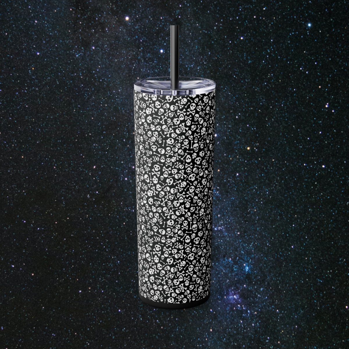 Spooky Vibes Noir Glossy Tumbler - MindLight Apparel - Spooky Vibes Noir Glossy Tumbler - Glossy - White -
