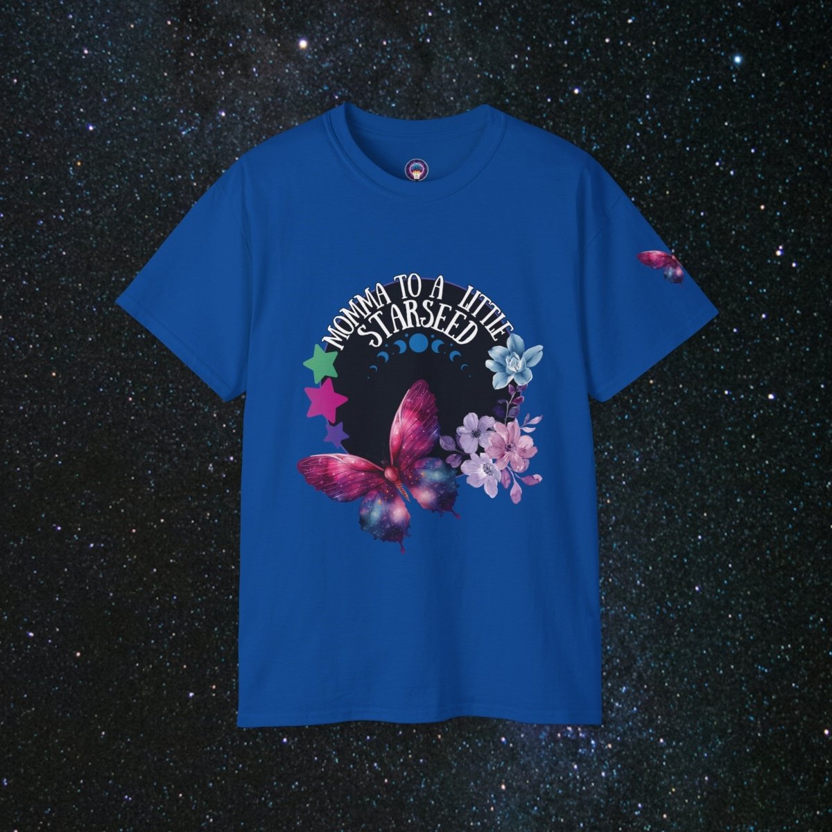 Starseed Momma Women's Cotton Tee - MindLight Apparel - Starseed Momma Women's Cotton Tee - Royal - S -