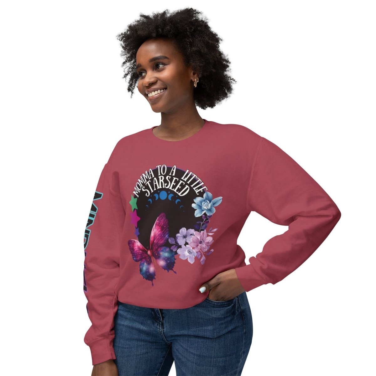 Starseed Momma Womens Long Sleeve Tee - MindLight Apparel - Starseed Momma Womens Long Sleeve Tee - Neon Violet - S -